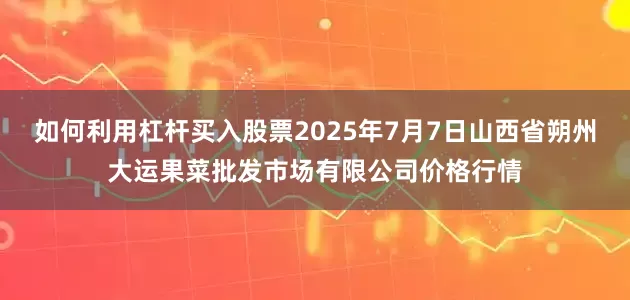 如何利用杠杆买入股票2025年7月7日山西省朔州大运果菜批发市场有限公司价格行情